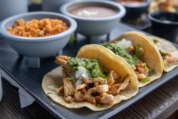 Trio of Chicken Tacos