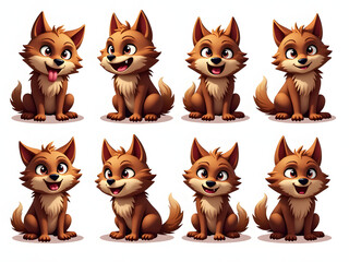 Fototapeta premium halloween set of werewolf