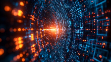 Global business network digital technology data exchange concept Business Intelligence and cloud computing digital marketing data processing and blockchain technology management : Generative AI