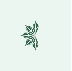 tropical leaf icon logo vector