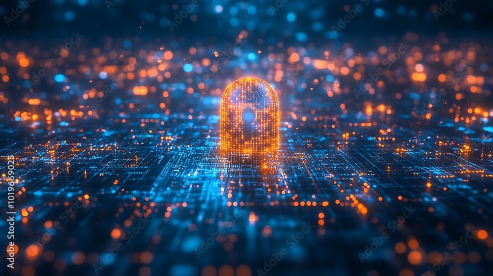Fototapete Protection of information Login check Digital technology Internet connection Login control and archiving software Working with information : Generative AI