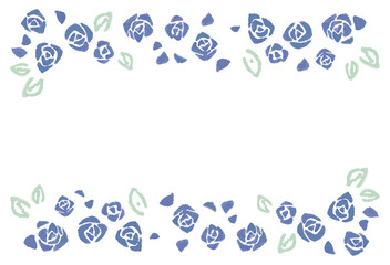 水彩風　バラのメッセージカード