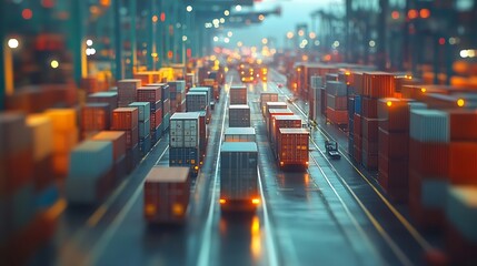 Transportation and logistics network distribution technology concept Using AI in logistics and supply chain management Planning with real time visibility and control over optimized sup : Generative AI