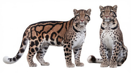 Fototapeta premium Clouded Leopards: Unique Big Cats of the Rainforest