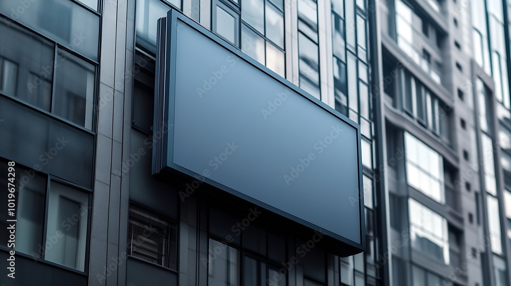 Poster Building Billboard Mockup for showcasing your design to clients : Generative AI