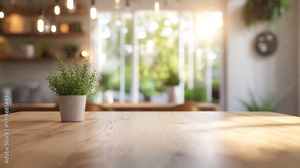 Poster defocus blurred abstract background of scandinavian interior : generative ai