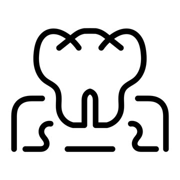 teeth icon. vector icon with outline style. healthcare concept