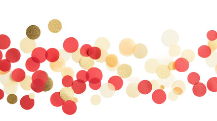 Festive Red and Gold Confetti for Celebrations and Holiday Decorations