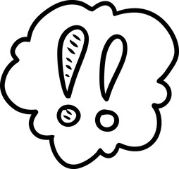 Obraz premium Hand drawn exclamation mark