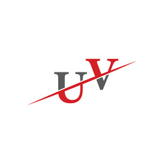 UV Minimalist Logo with Dynamic Diagonal Line