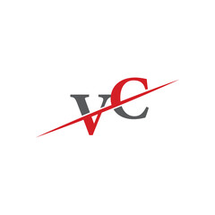 VC Minimalist Logo with Dynamic Diagonal Line