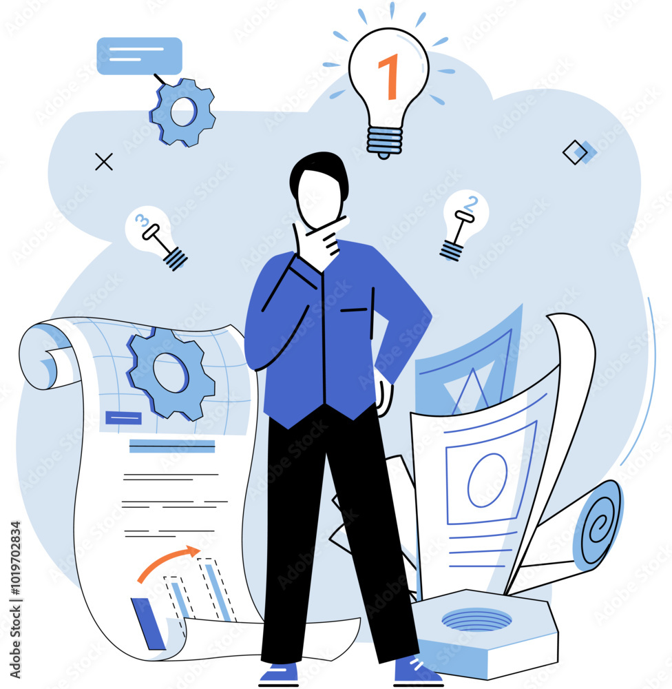 Poster solution solving problem, answer to hard question or creativity idea and innovation help business su