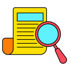 Definition icon, information, research, workbook