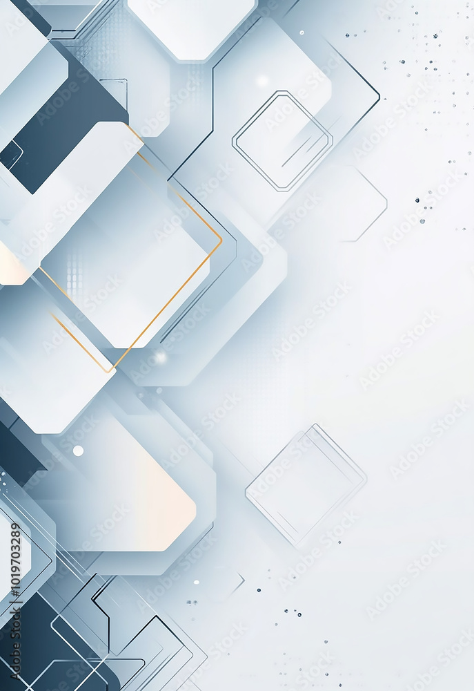 Poster abstract hexagonal pattern with a modern, clean design 3d white hexagonal art. futuristic abstract s