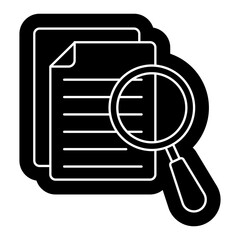 Definition icon, information, research, workbook