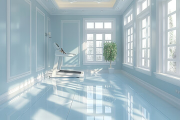 Obraz premium Modern gym interior with equipment