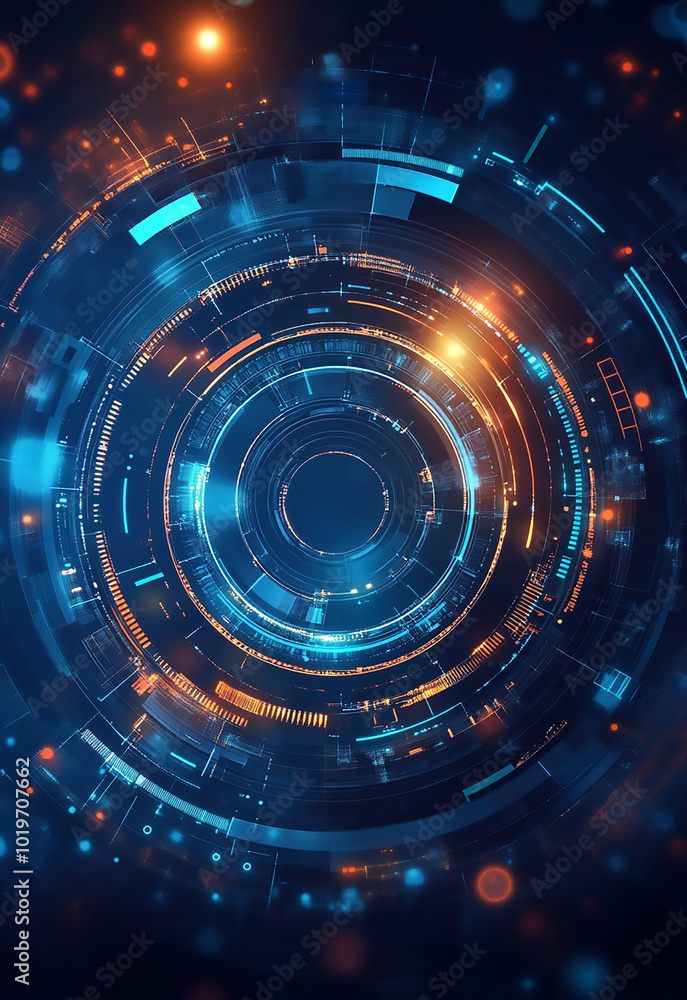 Poster technology particle abstract background a visual representation of the schrodinger equation in quant
