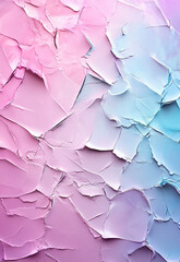 Obraz premium Weathered paint's cracks create art. Pink pastel textured background. Generative AI.