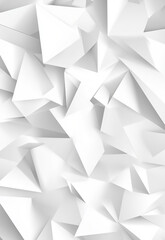 Obraz premium A decorative wall made from intricately folded white origami paper White polygon textured background