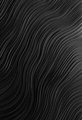 Abstract Black and White 3D Wavy Lines beige artificial leather with realistic waves and folds, based on PVC material, the texture and details of this synthetic material in a visually appealing setti
