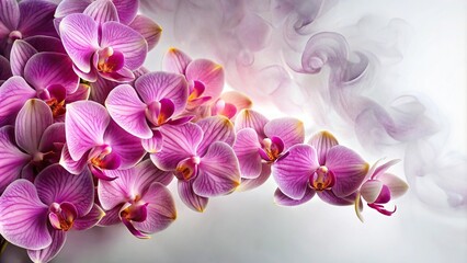 Asymmetrical arrangement of Cooktown Orchid petals on a stem