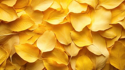 A pile of yellow leaves