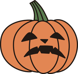 Clip art of simple jack-o-lantern