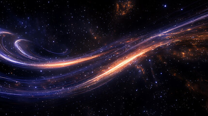 Fototapeta premium stunning depiction of motion graphic trails in space, showcasing vibrant colors and dynamic