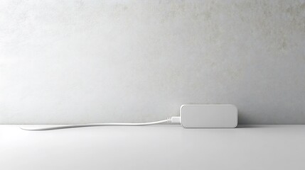 Power strip isolated on a bright white surface minimalist and functional design