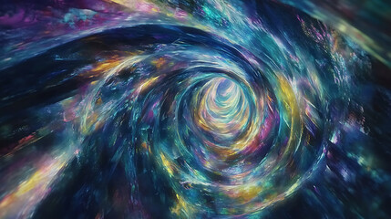 Obraz premium Vibrant tunnel of swirling colors creating mesmerizing visual effect