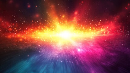 Fototapeta premium Flat Glowing abstract energy bursts representing innovation in management concept 