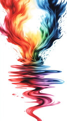 Fototapeta premium Abstract rainbow swirl with vibrant colors.