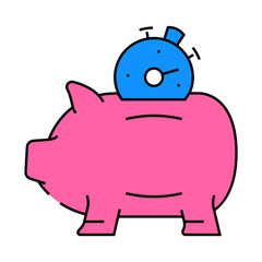 investment time management line icon vector. investment time management sign. isolated symbol illustration