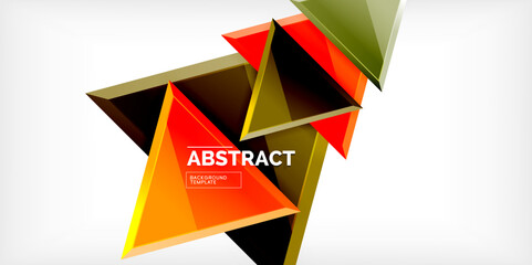 Abstract background - glossy triangles. Vector Illustration For Wallpaper, Banner, Background, Card, Book Illustration, landing page