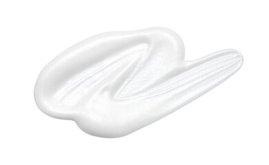White cosmetic cream smear isolated on white	