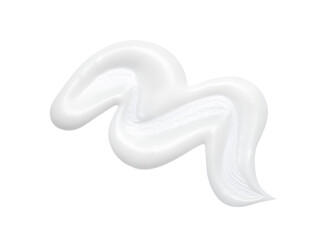 White cosmetic cream smear isolated on white	