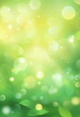 Obraz premium A serene, soft-focus background featuring delicate flowers amidst a lush green environment, creating a tranquil, Soft Spring background with empty copy space