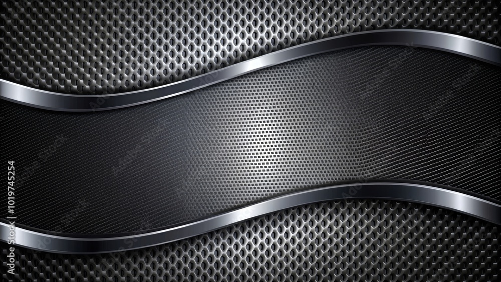 Poster fluid black and gray patterns on carbon fiber texture blending elegance and industrial style, carbon