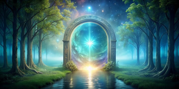 A mystical portal leading to different realms , fantasy, mystical, portal, alternate, dimensions, magical, worlds