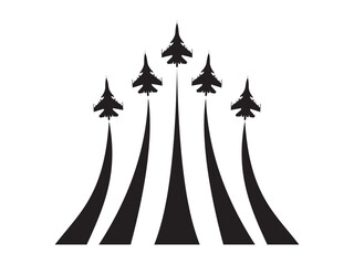 Airplane Flying Formation jet plane