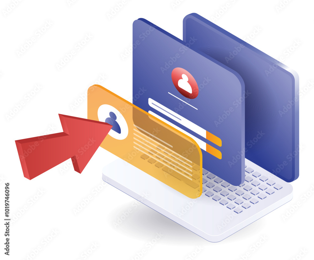 Poster personal account computer data security click