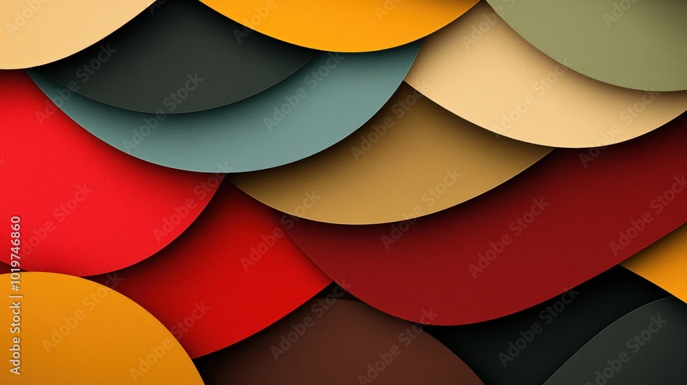 Poster this vibrant abstract background features colorful layered shapes, creating a visually striking desi