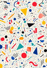 Abstract composition with different geometrical shapes and textures. Ideal for marketing, design Vibrant Geometric Subscribe Background
