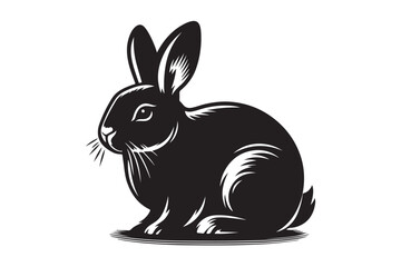 Rabbit  vector illustration art Logo design.