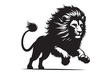 Obraz premium Silhouette Lion King logo design 