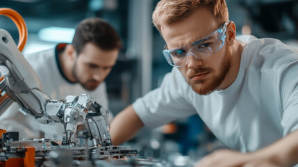 Obraz premium Innovative Robotics in Modern Manufacturing Enhancing Efficiency and Precision in Production Processes