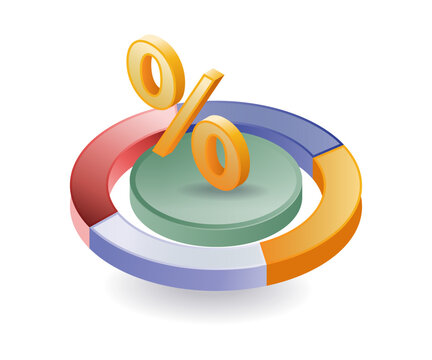 recommend clip art: Business organization growth percentage chart