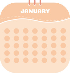 January pastel calendar template. monthly calendar
