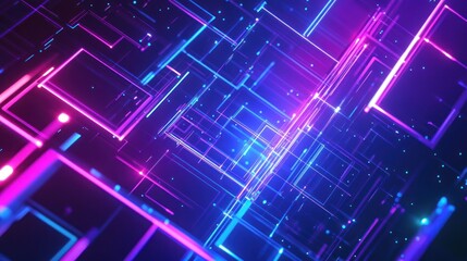 Neon Lights Abstract Background