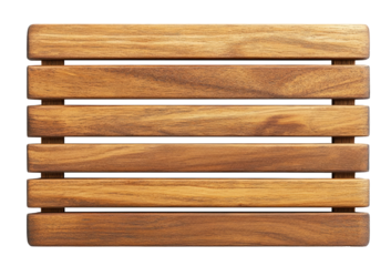 Top view of wooden pallet isolated on transparent background